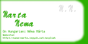 marta nema business card